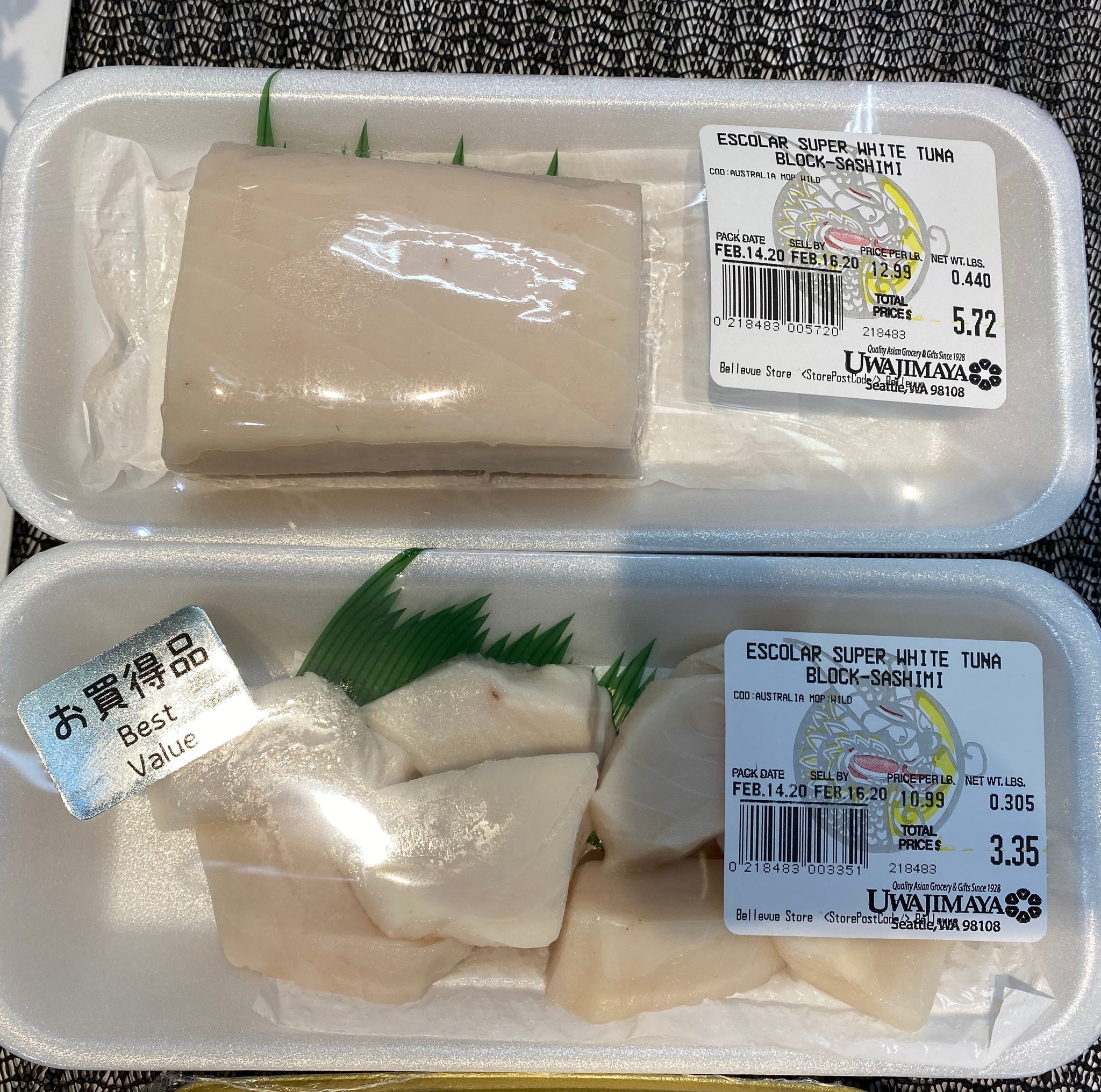 Escolar oilfish fillet — commonly mislabeled as tuna or butterfish
