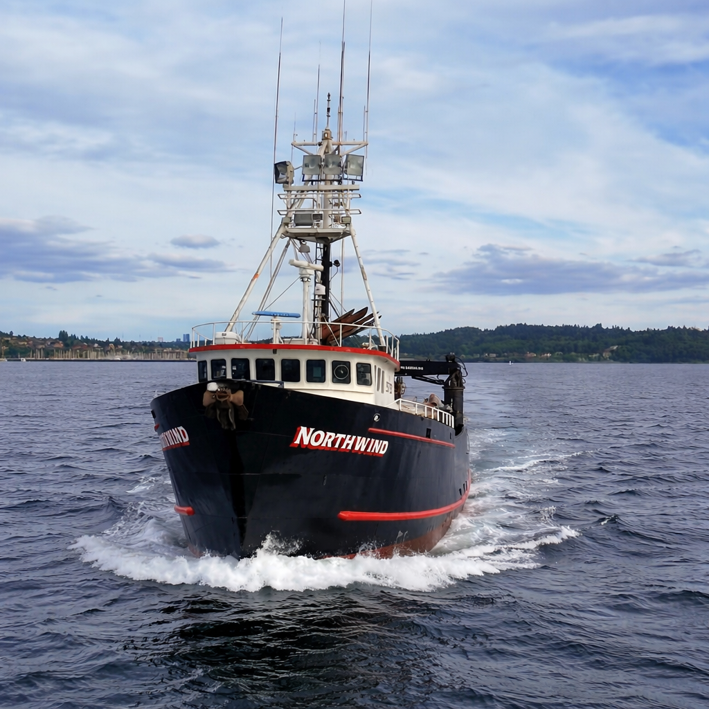 F/V Northwind salmon tender vessel operating in Alaskan waters during commercial fishing season