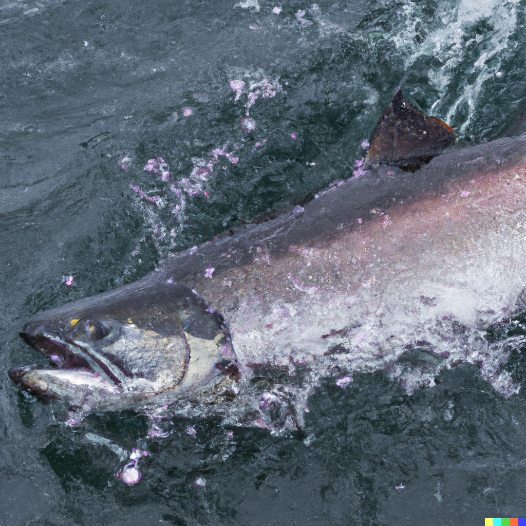 King Salmon Fishing from Shore