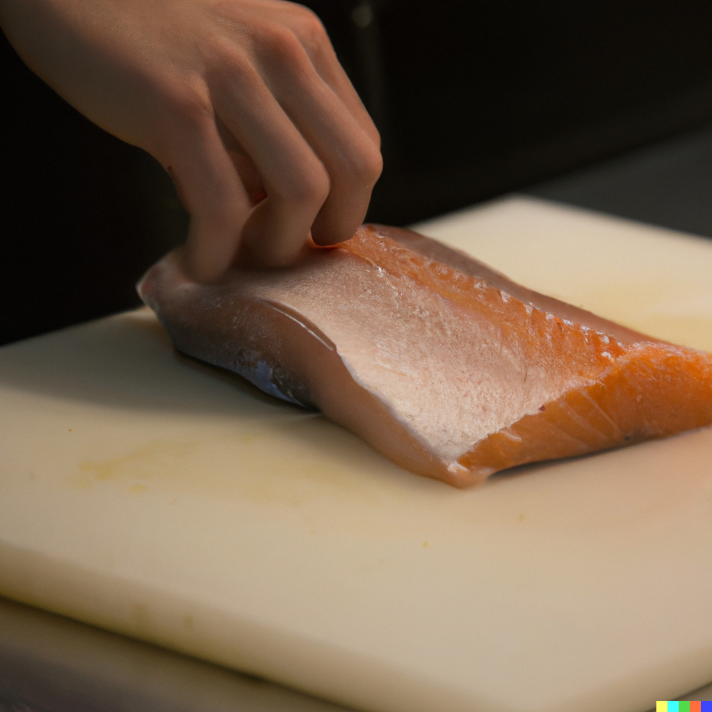 Fresh King Salmon fillets wrapped and stored on ice for optimal freshness and preservation