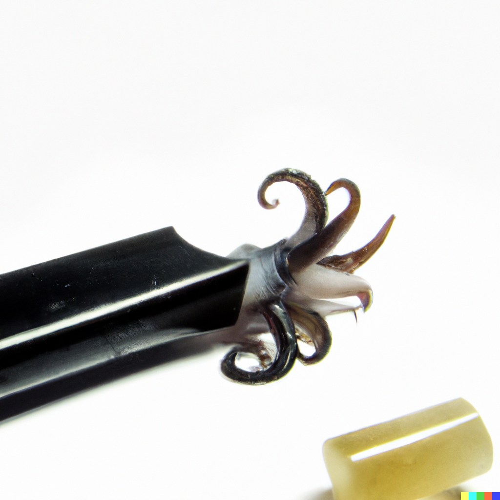 Squid ink pasta (pasta al nero di seppia) — the dramatic black color comes from squid ink, which adds a subtle briny, umami-rich flavor that enhances the seafood without overpowering it