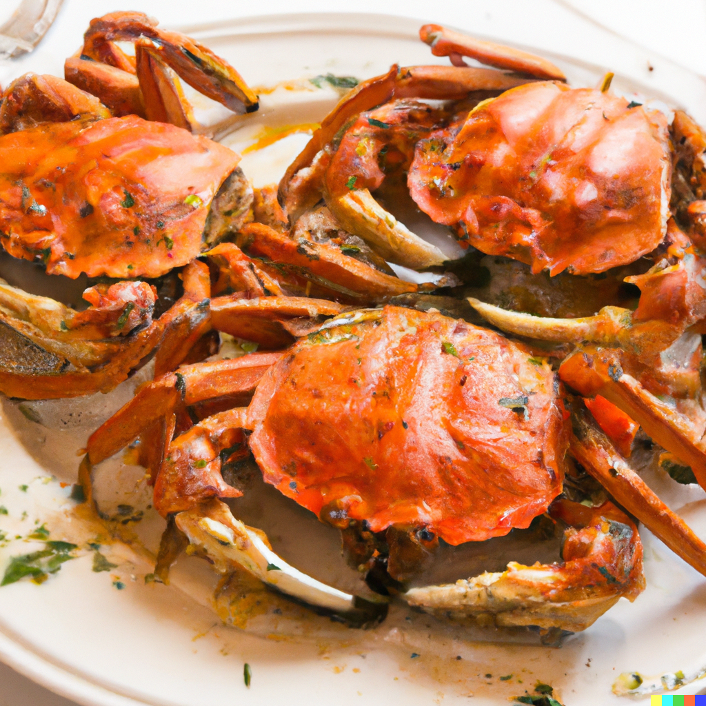 King crab legs, snow crab clusters, and Dungeness crab side by side for comparison