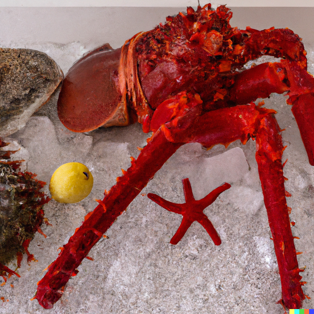 Fresh squid, tuna, and lobster arranged on a platter inspired by celebrity chef seafood dishes