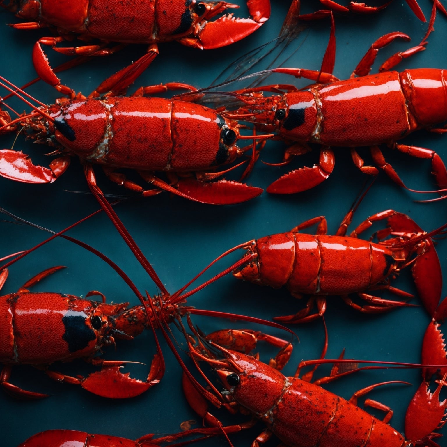 A live Maine lobster fresh from the cold North Atlantic waters — the gold standard of seafood, prized for its sweet, tender claws, tail, and knuckle meat