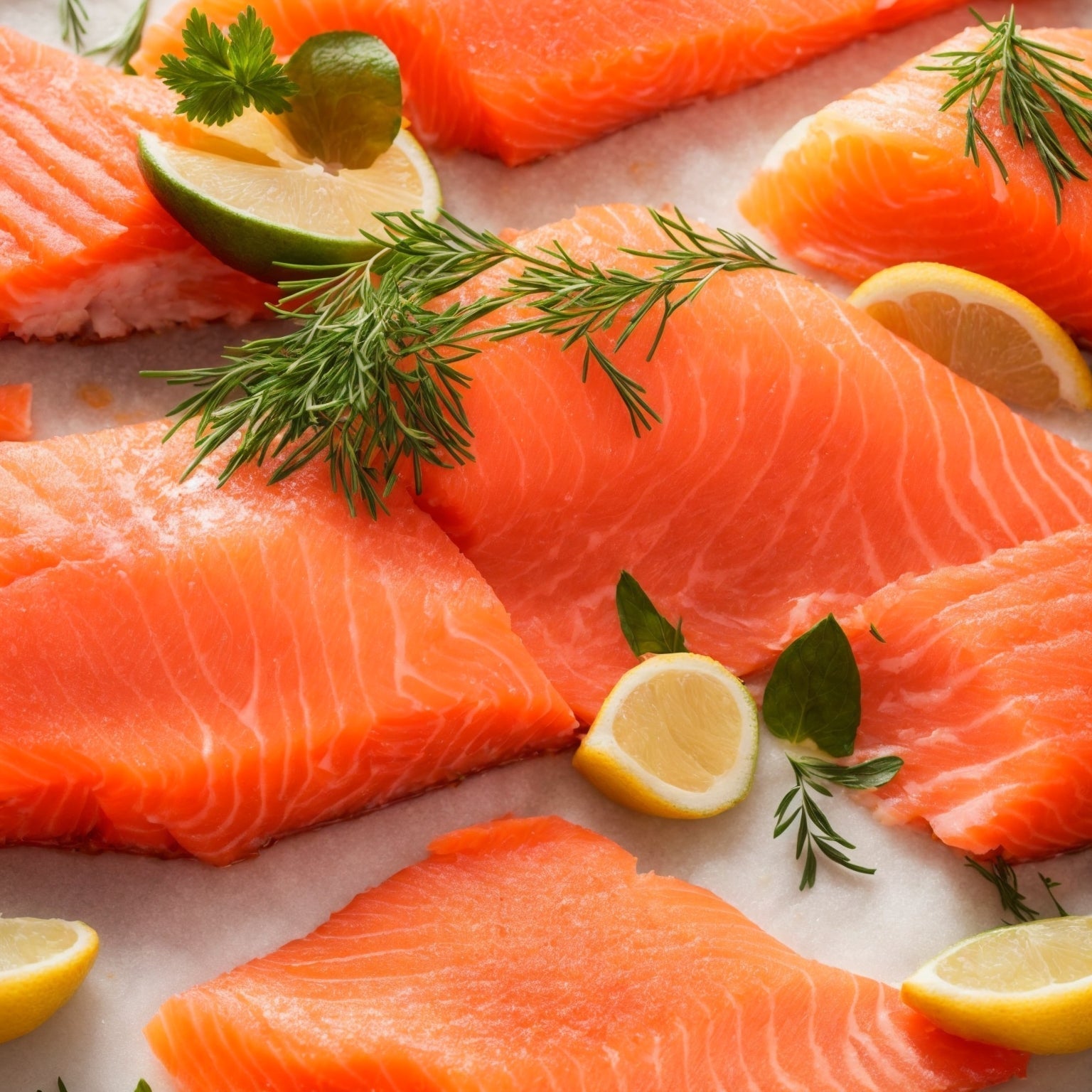 Sliced salmon lox on a plate with avocado, capers, and lemon wedges highlighting its health benefits