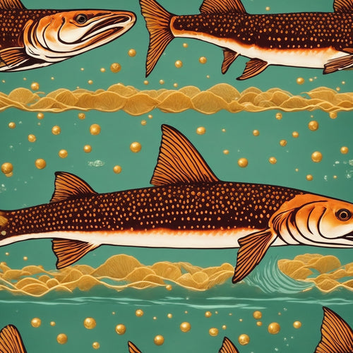 Large prehistoric sturgeon swimming in clear river water, the source of premium caviar