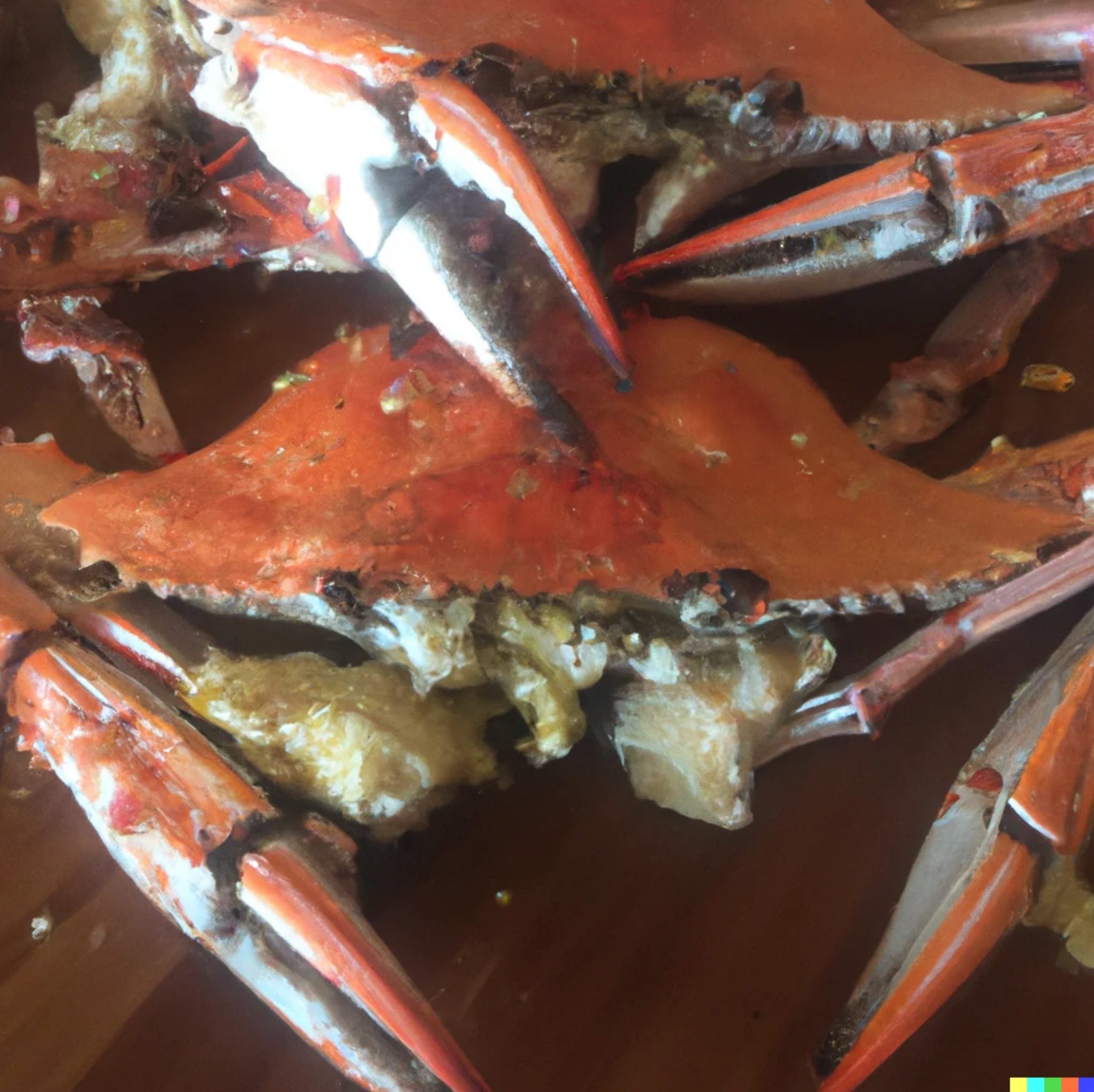 Cooked crab close-up