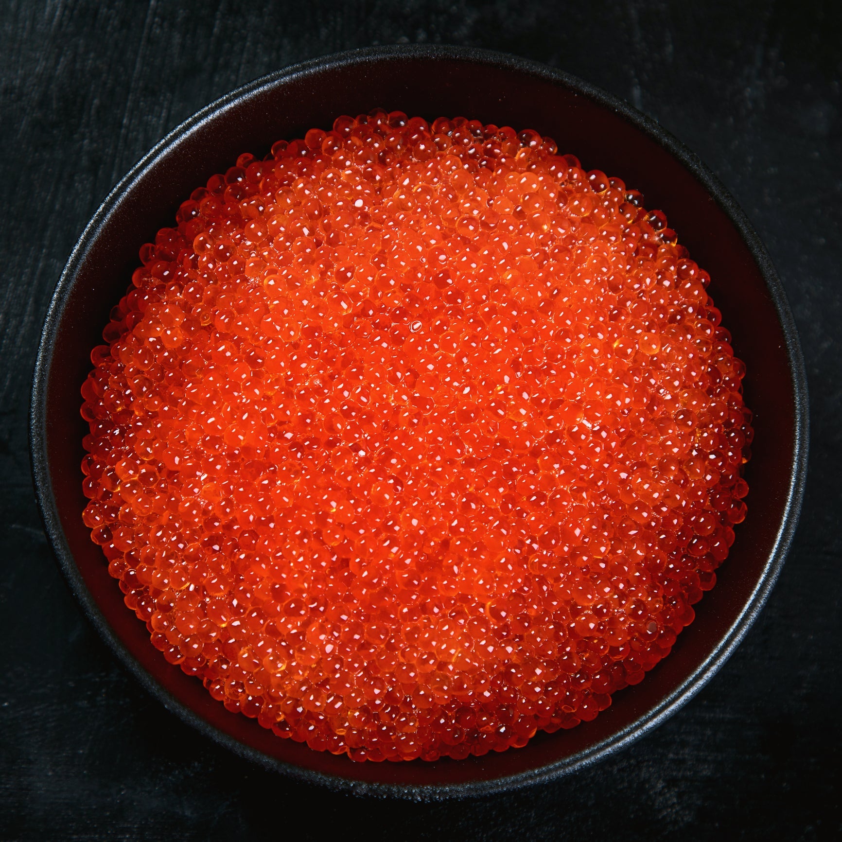 Premium red caviar varieties – salmon and trout roe for gourmet seafood dishes