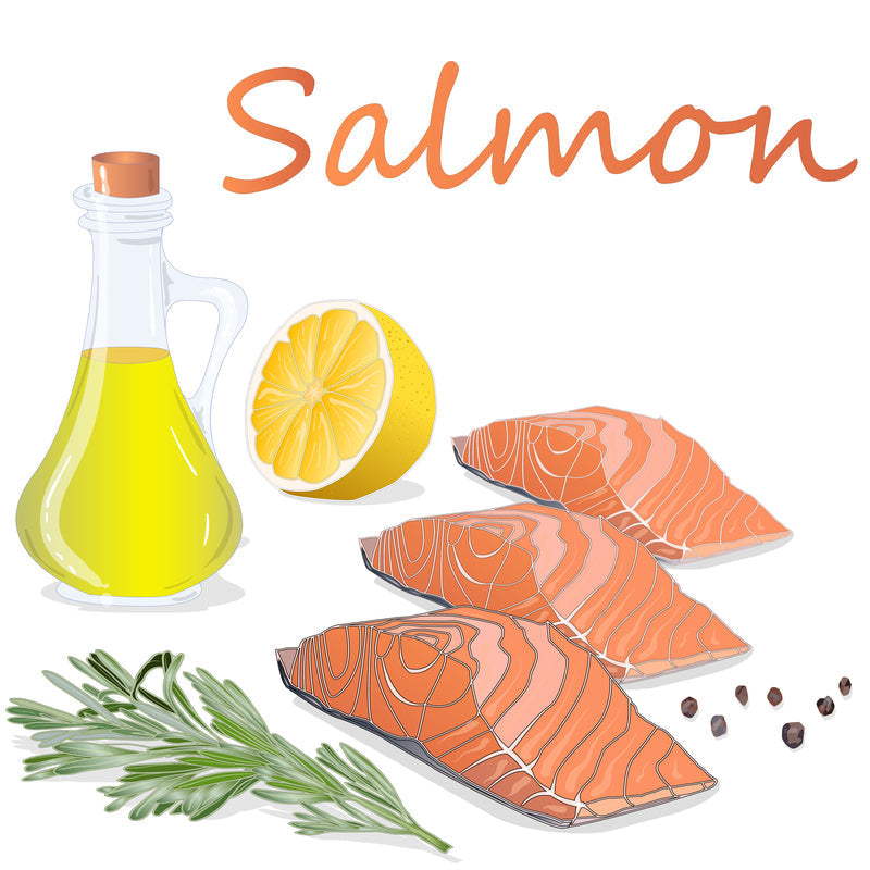Two types of salmon fillets, Sockeye and Coho, displayed side by side, showcasing their unique color and texture differences, perfect for seafood enthusiasts and health-conscious cooks