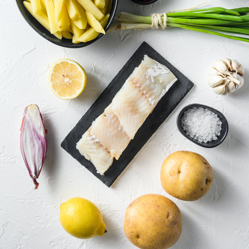 Fresh lingcod fillet ready for cooking