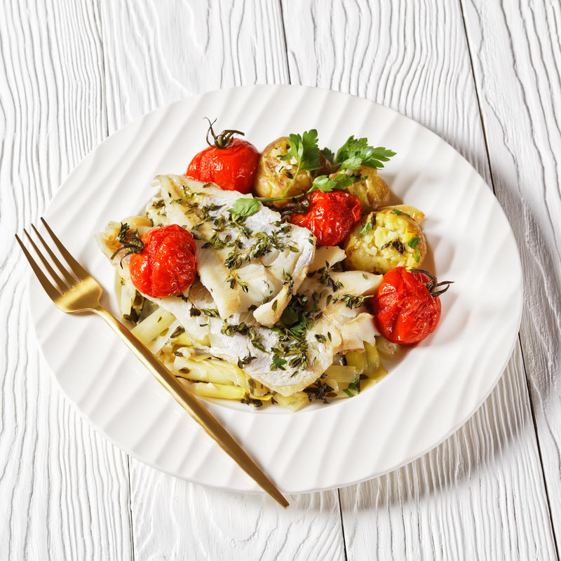 Lingcod fillet with Mediterranean vegetables — a heart-healthy and keto-friendly preparation