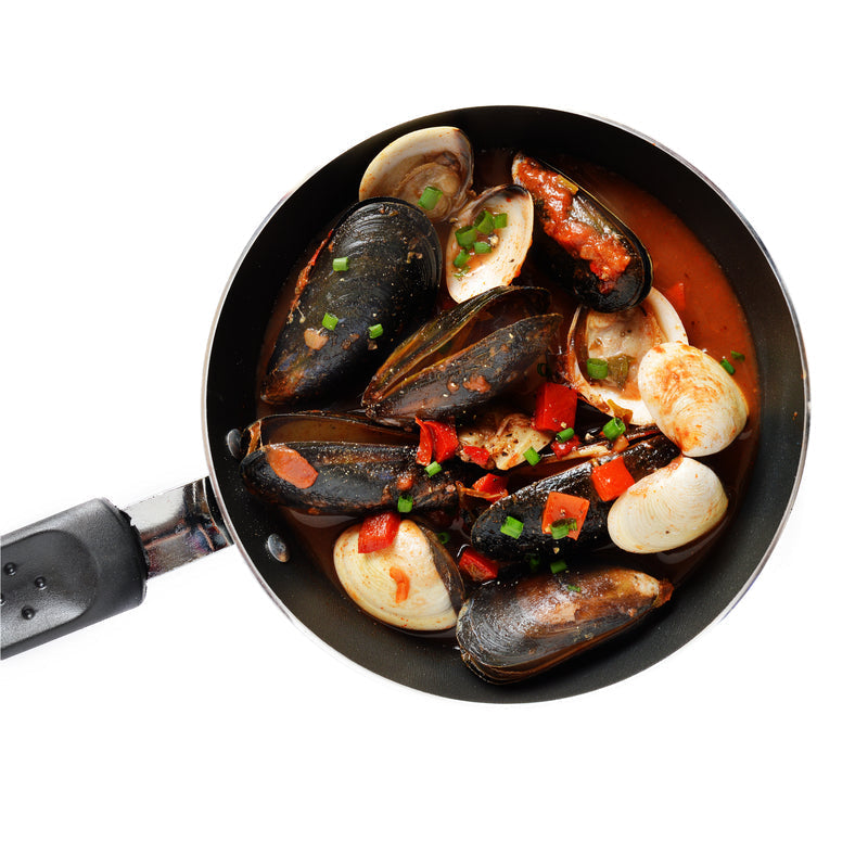 Mussels served in their shells
