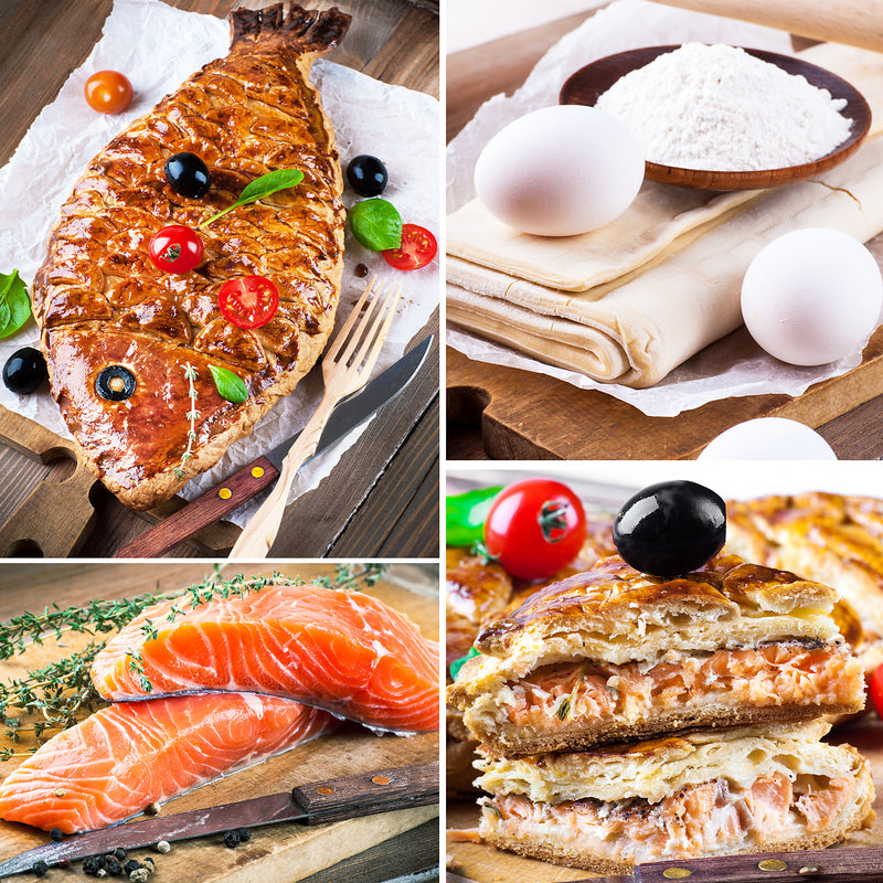 Authentic Russian salmon pie Kulebyaka with sockeye salmon — Global Seafoods