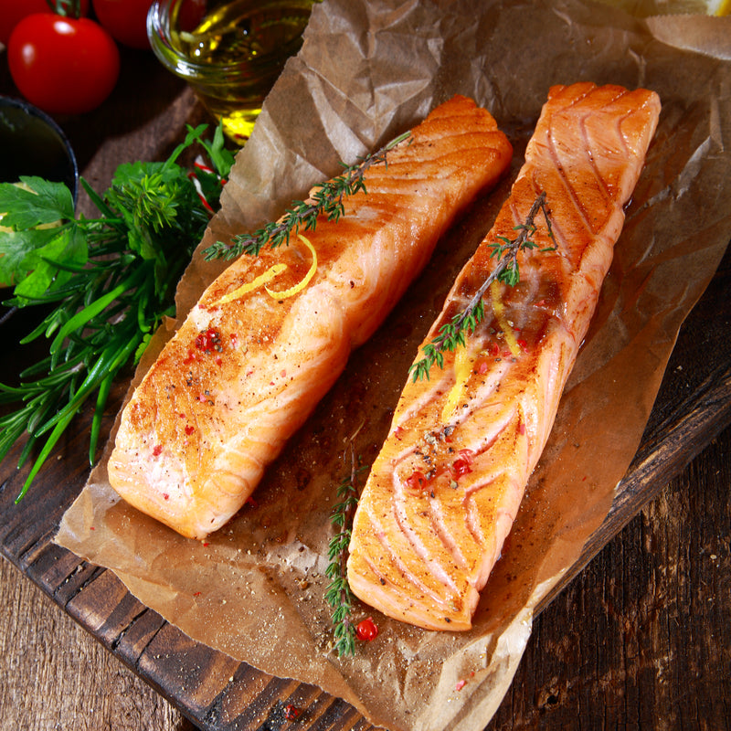Fresh seafood display at a market showcasing sustainable and health-conscious options