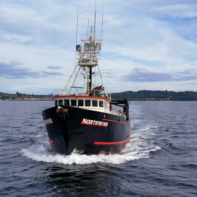 F/V Northwind salmon tender vessel operating in Alaskan waters during commercial fishing season