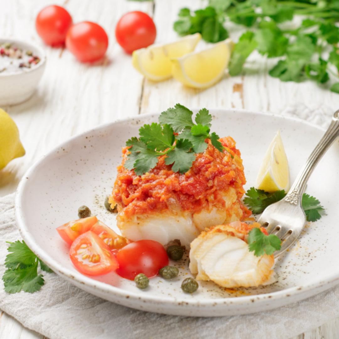 Fresh Alaskan pollock fillets on ice — a mild, flaky white fish that is one of the most sustainable and widely consumed seafood species in the world
