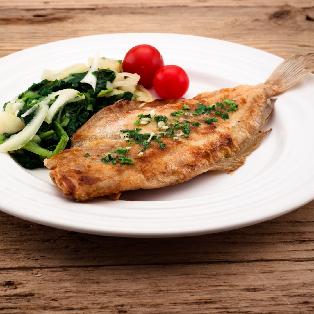 Five Petrale sole dishes including pan-seared, baked, piccata, en papillote, and grilled preparations