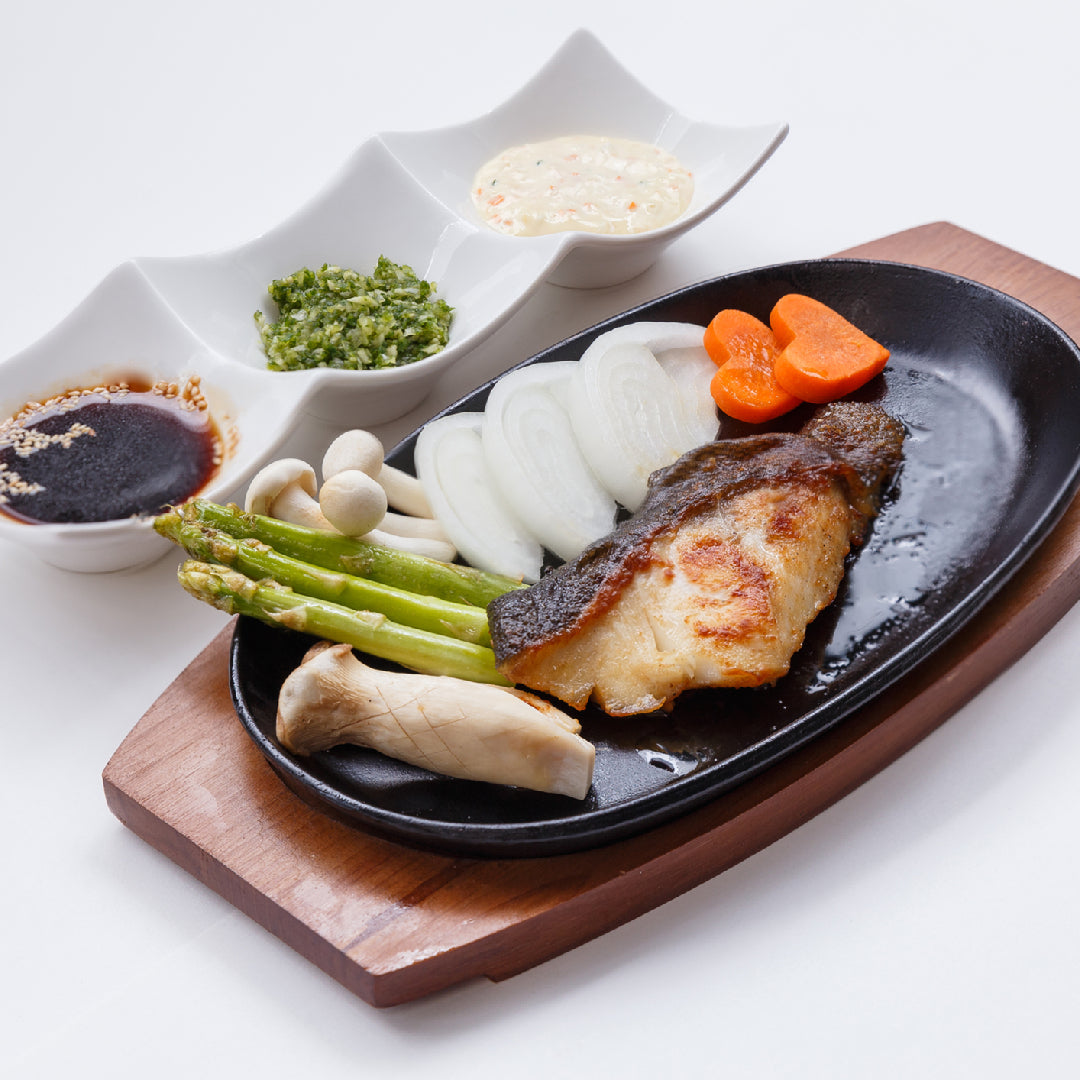 Sablefish black cod fillet served in a Latin American style with lime, chipotle, and fresh herbs