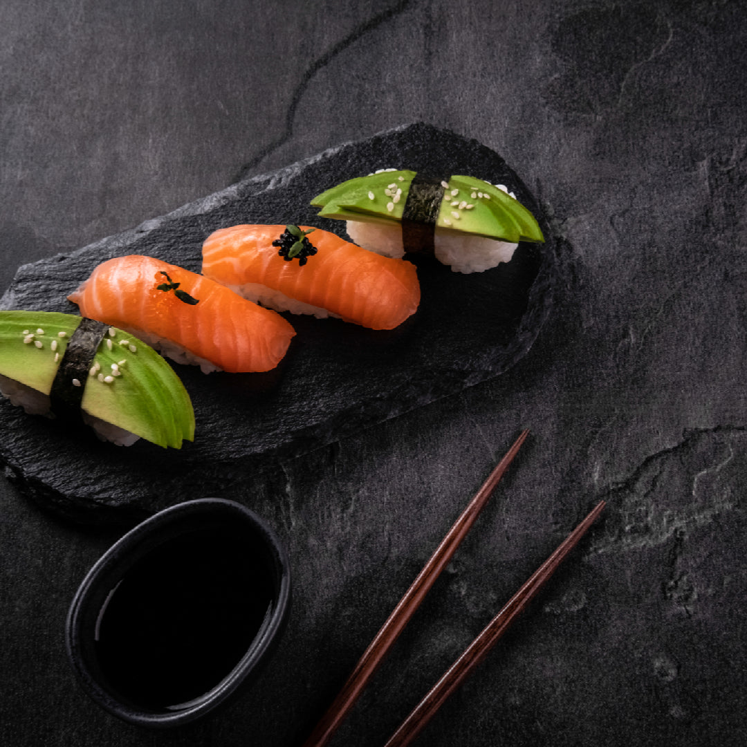Assorted nigiri and sashimi platter at a top sushi restaurant in Seattle