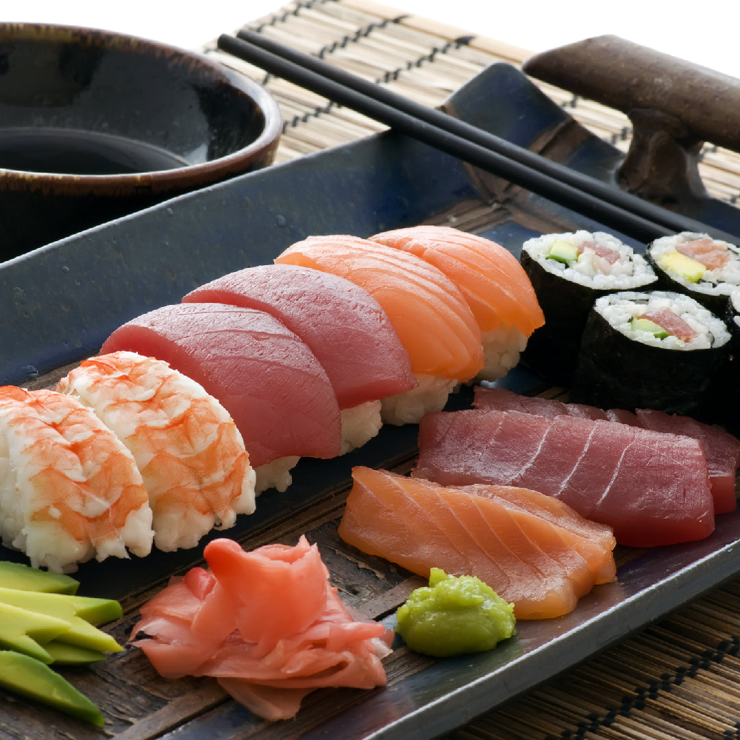Assorted nigiri and sushi rolls at a top Austin sushi restaurant