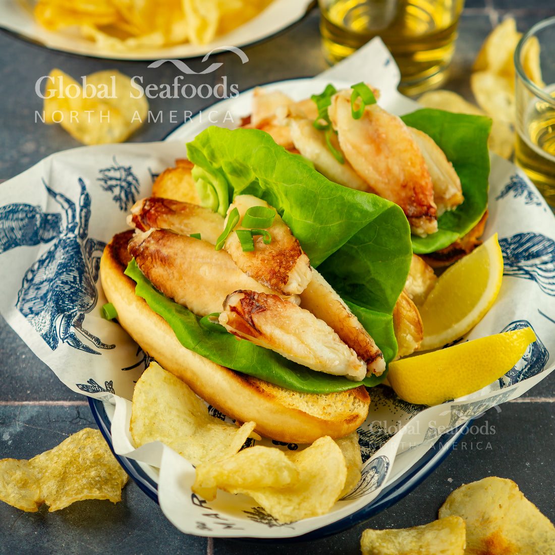Dungeness crab merus leg pieces