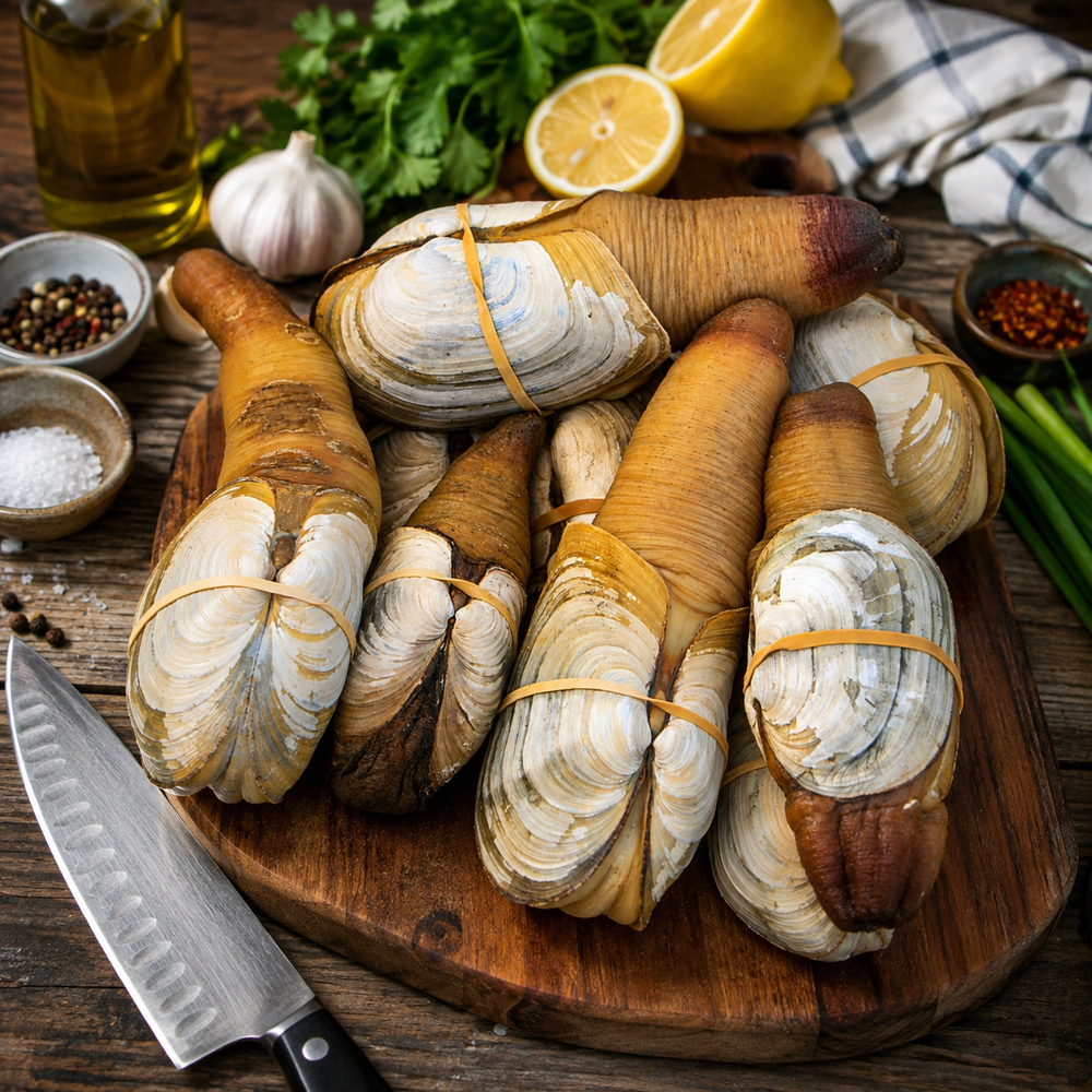 Live Geoduck Clam - Premium Quality from Global Seafoods