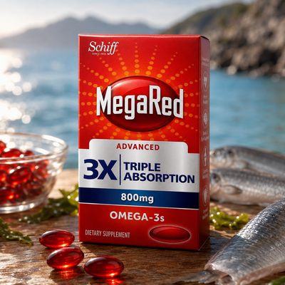 Добавка с рыбьим жиром MegaRed с тройным поглощением омега-3