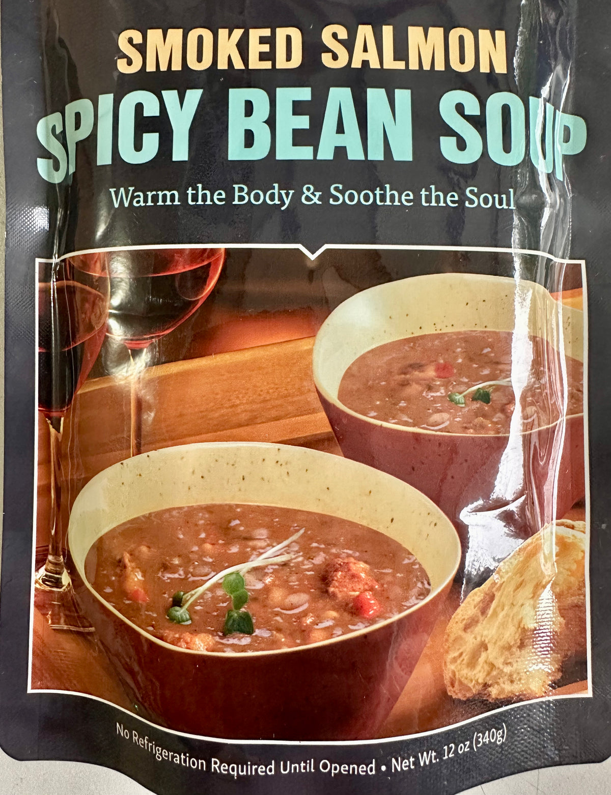Seafood chowder product display