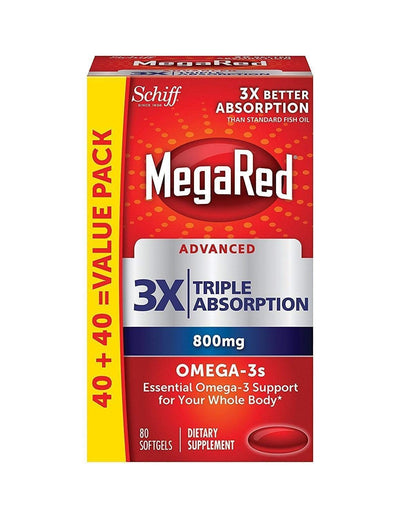 MegaRed Advanced Triple Absorption Omega-3 Fish Oil Supplement