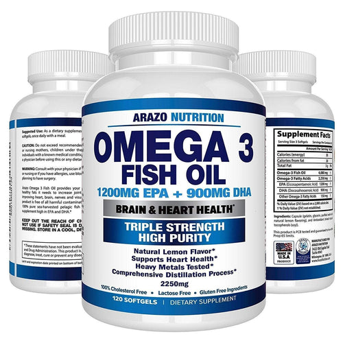 High-Potency Omega-3 Fish Oil EPA Supplement – Wild-Caught, Mercury-Free Softgels