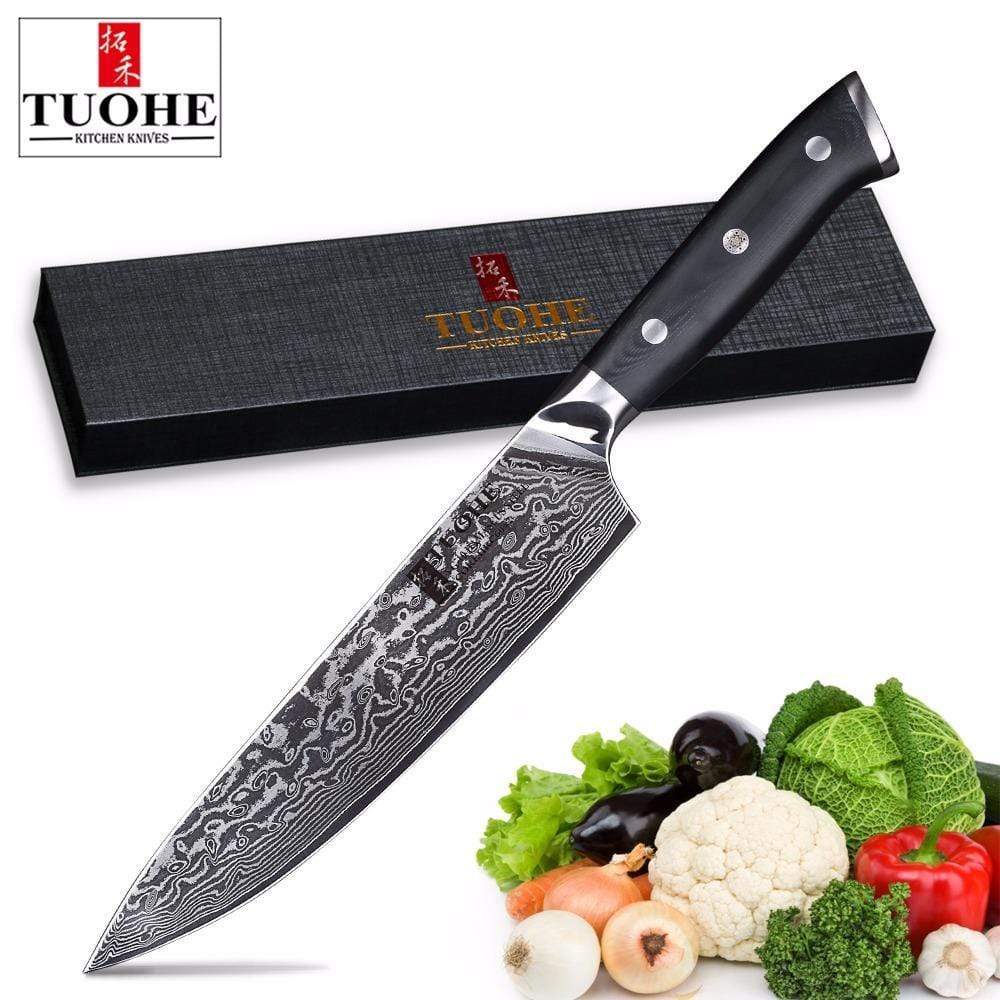 TURWHO Professional Damascus Chef Knife 8, 67 Layer Damascus