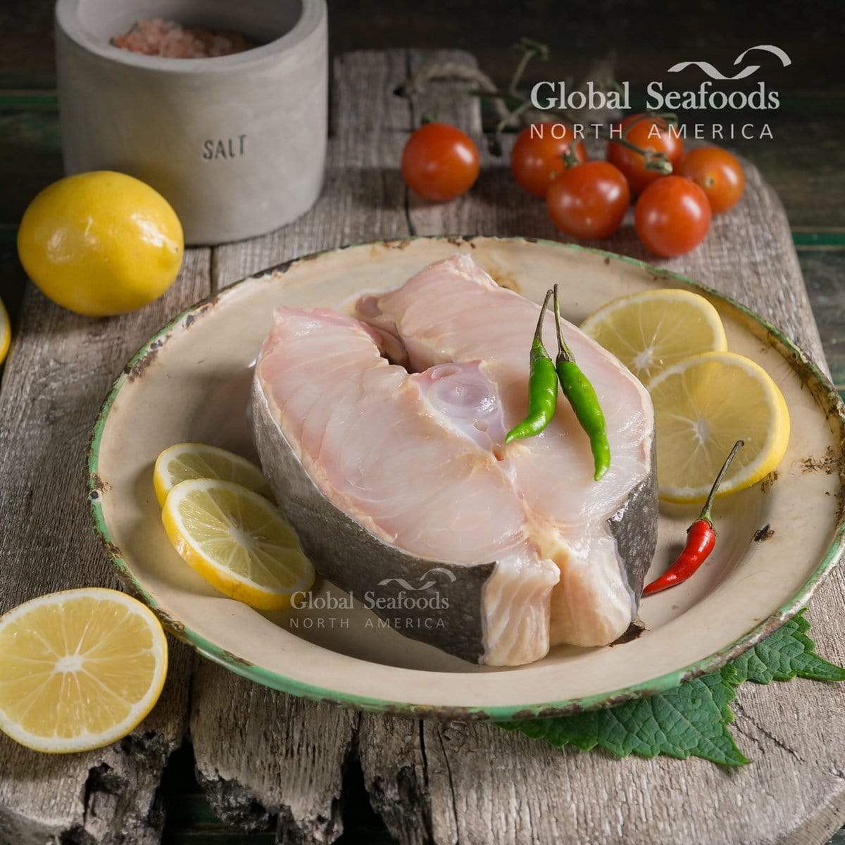 Freshly caught sturgeon displayed in a natural setting, emphasizing the premium quality and freshness of Global Seafoods' sturgeon products