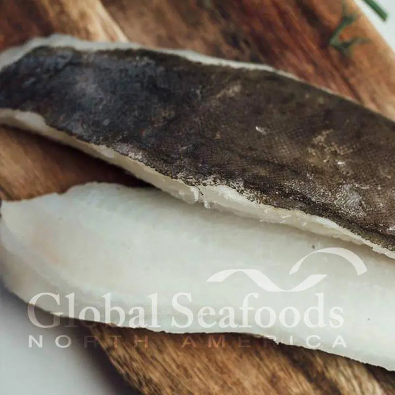 Close-up of Dover sole fillets showing the skin and flesh